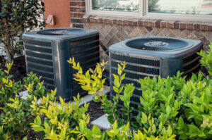 Two outdoor air conditioning units